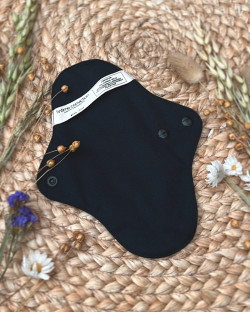 Serviette hygiénique lavable en lin de France (absorption MINI - vue de dessous)